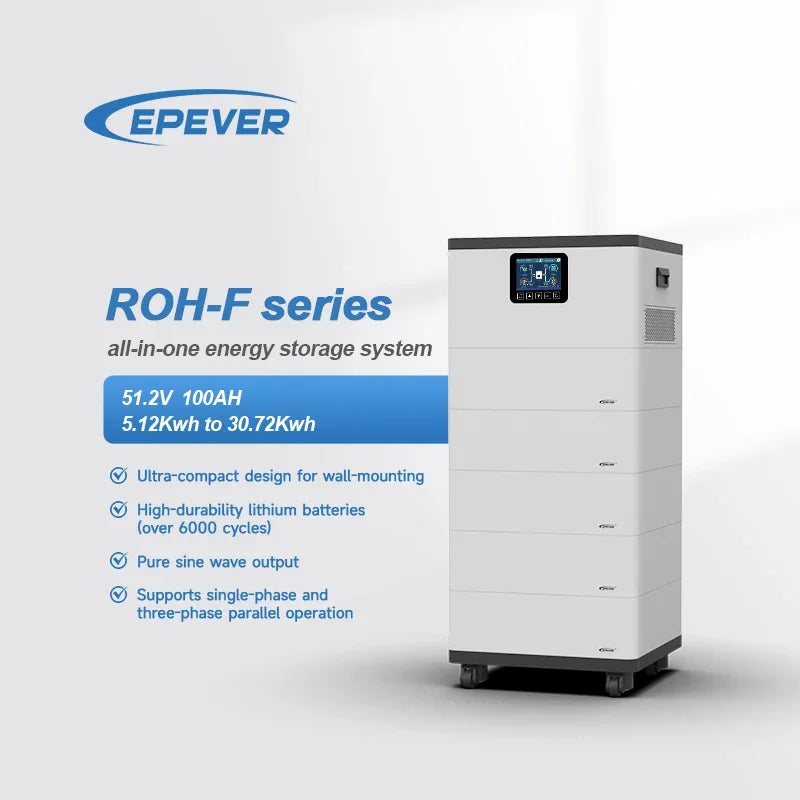 ANTNX Solar Inverter Li-ion Battery Epever 5.5KW 220V Multifunctional Hybrid Energy Solar System with Lifepo4 Ground Mounting Unit ANTNX.COM