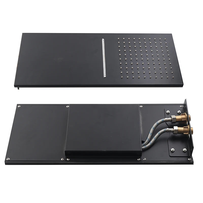 ANTNX BAKALA Matte Black Stainless Steel Shower Head  Rainfall Shower Head With Waterfall Shower Wall Mounted ANTNX.COM