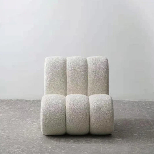 MMOOKA Creative White Modern Sofa Chairs Design Backrest Personality Model Room Small Leisure Single Lounge Chair Hotel Club Apartment