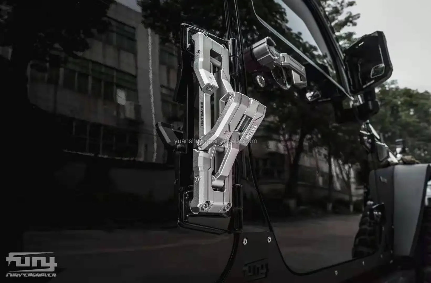 High quantity foot pedal for Jeep Wrangler JL 2018+ Car 4x4 Accessories black sliver aluminium door folding from maiker