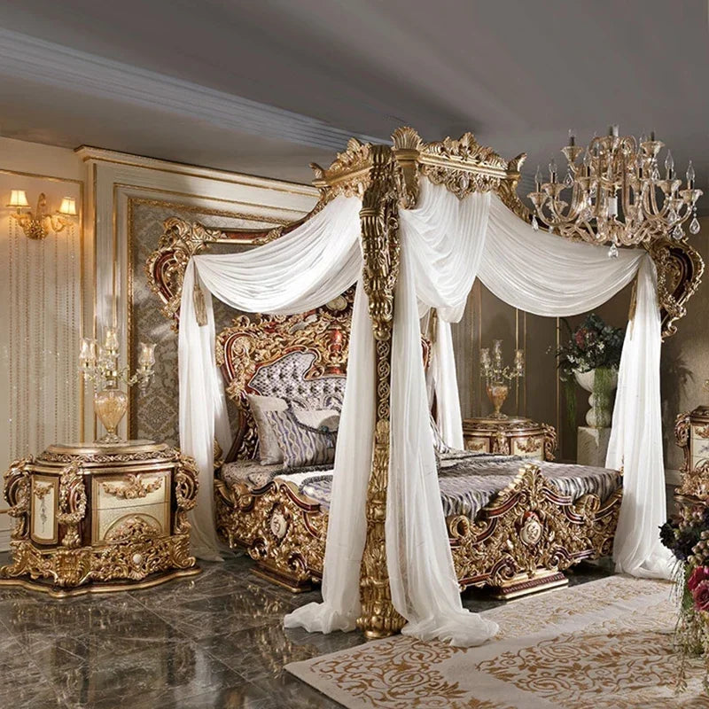 MMOOKA Nordic Wood Bed Unique Multifonction King Size Headboard Modern Bed Sleeping Luxury Camas De Dormitorio Bedroom Furniture