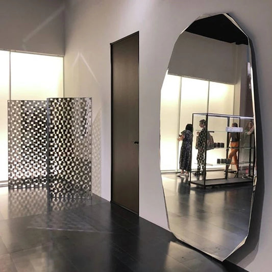 ANTNX Standing Abnormity Mirror Modern Dressing Funky Full Body Aesthetic Mirror Irregular Big Funky Spiegel Wand Home Decorations ANTNX.COM
