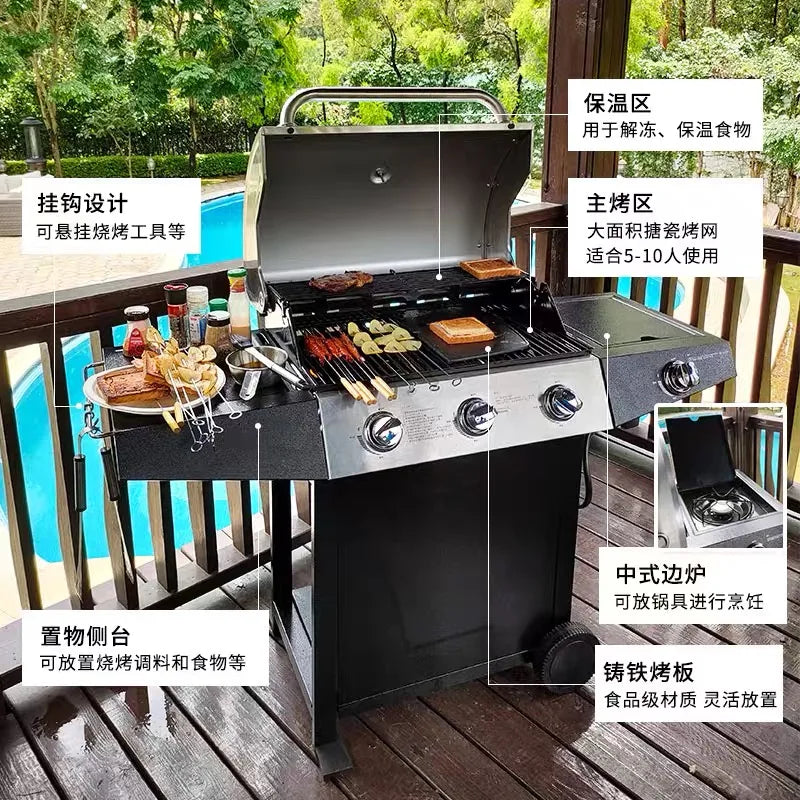 MMOOKA Expert Grill 4 Burner Propane Gas Grill portable grill  bbq  gas grill