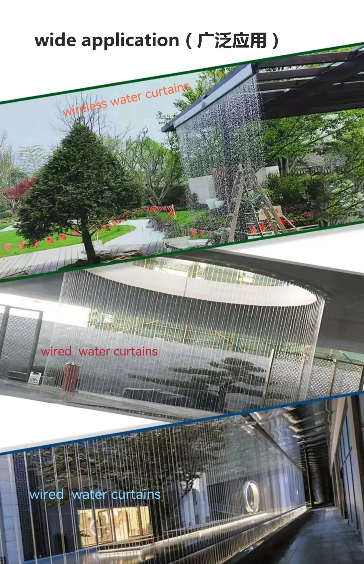 ANTNX DC Water Curtain Flow Waterfall, Waterfall Fountain Equipment, Waterfall Landscape, Garden Water Feature Wall ANTNX.COM