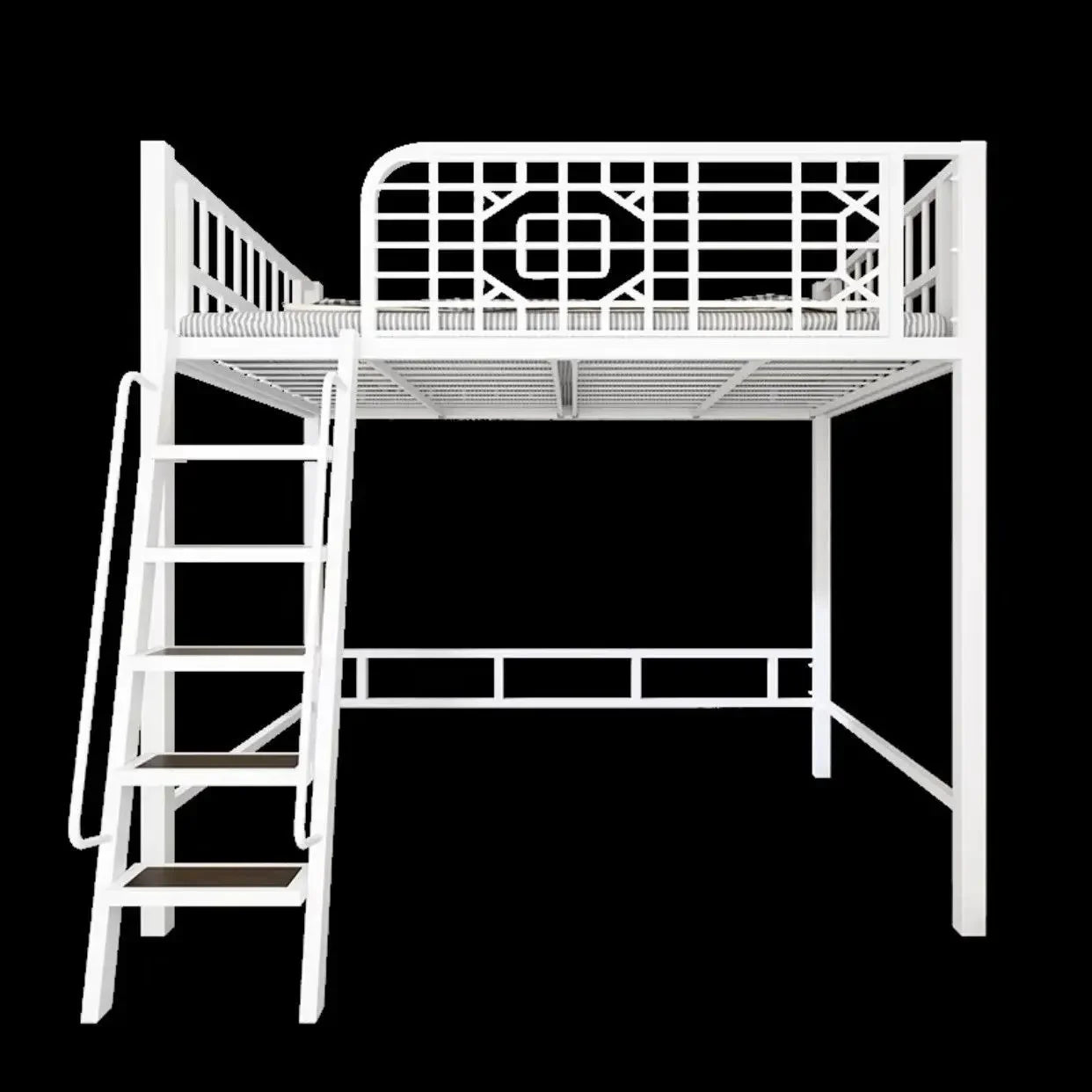 ANTNX New Chinese-style loft bed elevated sheet upper floor small apartment children's apartment iron frame ANTNX.COM
