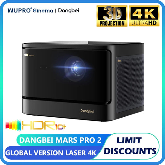 ANTNX Dangbei Mars Pro 2 Projector Native 4K HDR10+ DLP Laser Cinema 2450 ISO Lumen Google TV Android For Home Global Version Theater ANTNX.COM