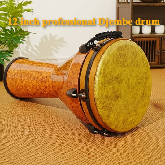 PVC Painted African Drum 12 Inch Beginners Practice Djembe Drums Professionally Playing Accompaniment Percussion Instruments