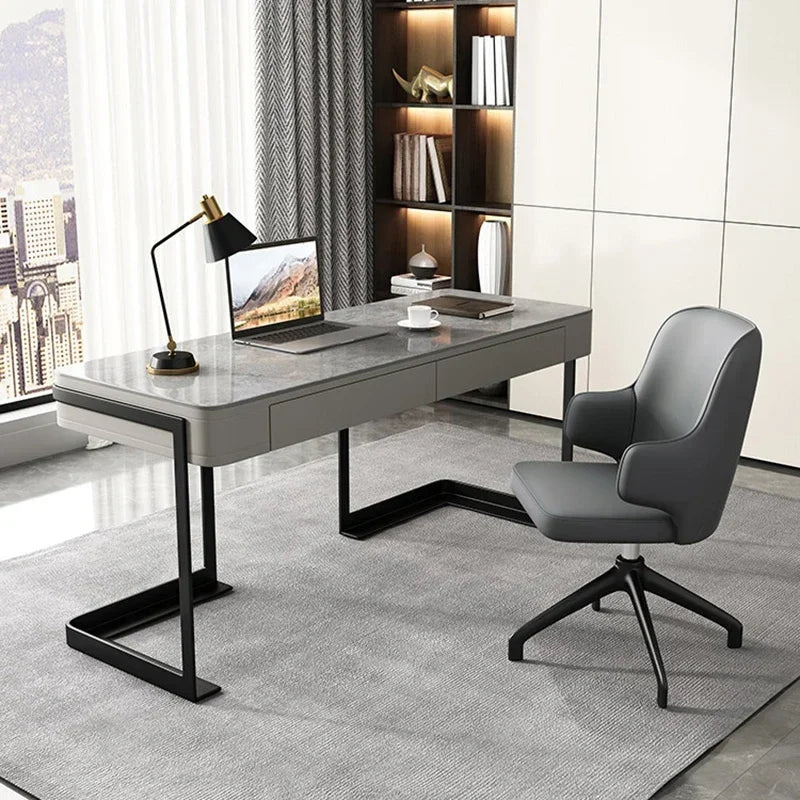 MMOOKA Minimalista Tidy Desk Table Drawer Storage Computer Bedroom Desk Table Laptop Aesthetic Mesa Escritorio Simples Office Furniture