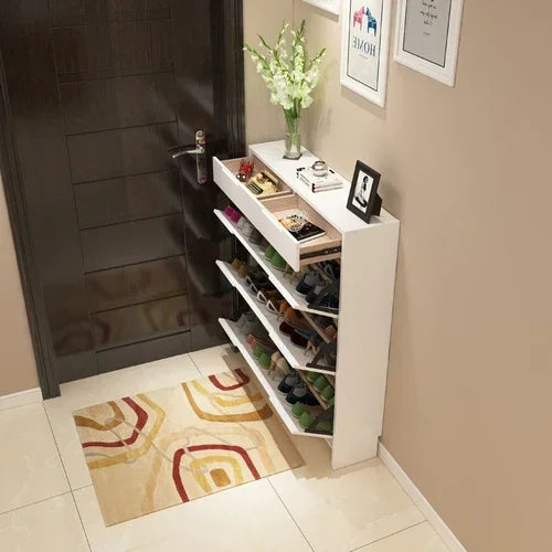 MMOOKA Modern Minimalist Shoe Cabinets White Ultra Thin Flip Multifunctional Shoe Cabinets Storage Zapateros Furniture