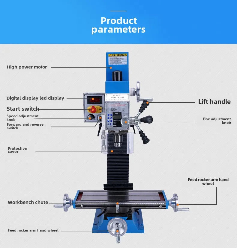 ANTNX 9512 Benchtop Drill, Small 220V High Precision Industrial Grade ANTNX.COM