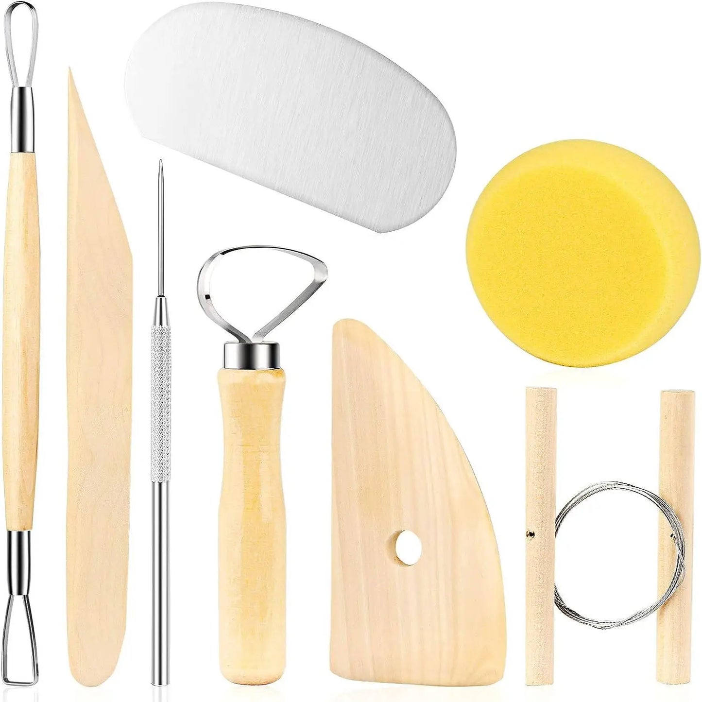 MMOOKA MMOOKA 8Pcs/Set Clay Tools DIY Ceramics Molding Tools Wood Knife Pottery Tool Set Clay Sculpting Kits Carving Ceramic Tools PracticalMMOOKA.COM