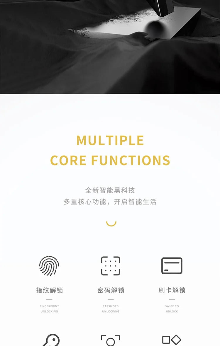 Broken Bridge Aluminum Face Recognition Fingerprint Lock Fully Automatic Narrow Edge Aluminum Alloy Door Intelligent Password