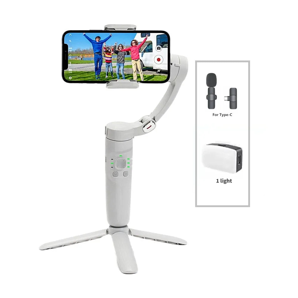 MMOOKA FANGTUOSI 2025 3-Axis Handheld Gimbal Stabilizer for Smartphone For iPhone Android Face Tracking Tiktok Vlog Smart Video Record