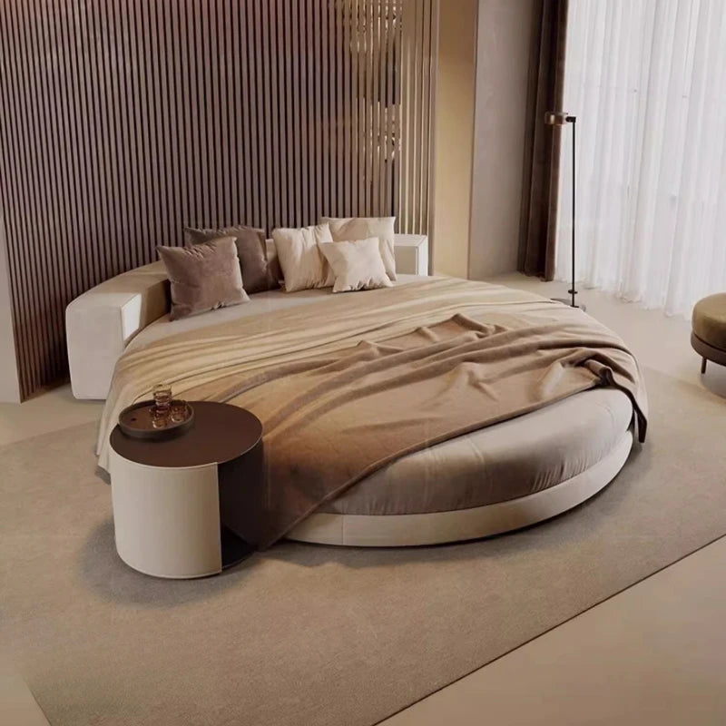 ANTNX Organizer Ltalian Bed Frame Double Modern Cheap Aesthetics Minimalist Bed European Safe Design Wood Cama Casal Home Furniture ANTNX.COM