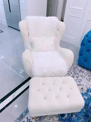 MMOOKA Nordic Accent Living Room Chairs Armchair Lounge Sofa Living Room Chairs Recliner Cadeiras De Jantar Furniture Sets WRXXP