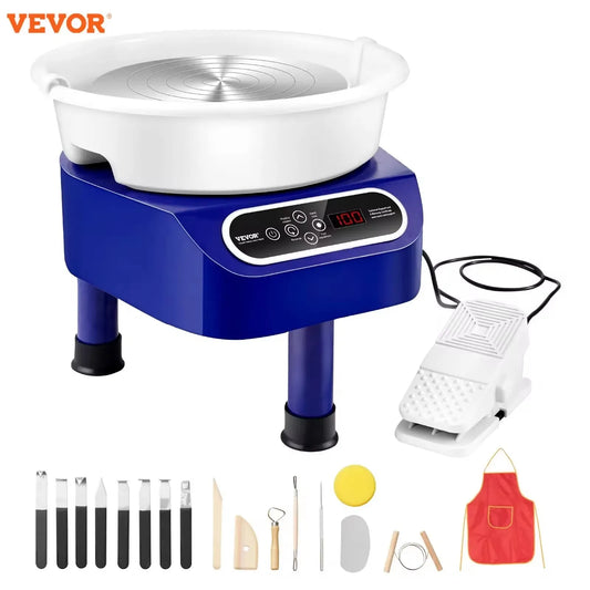 MMOOKA MMOOKA VEVOR Pottery Wheel Machine 10in Ceramic Wheel Foot Pedal Touch Screen 350W 3Leg Blue for  Ceramic Working Forming DIY Art CraftMMOOKA.COM