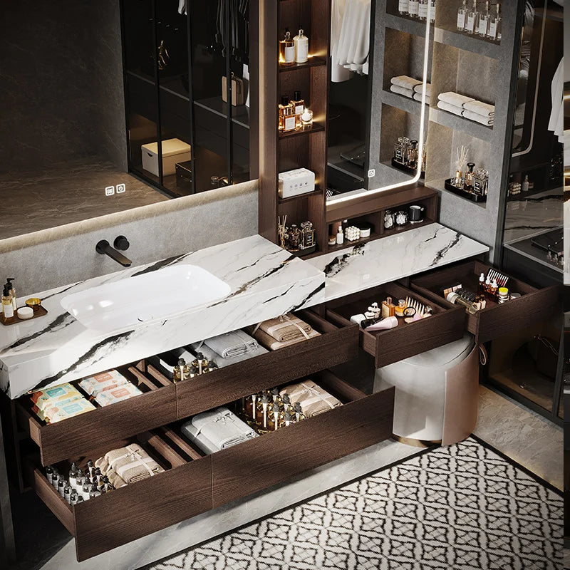 ANTNX Light Luxury Solid Wood Bathroom Cabinet Partitions Accessories Closet Cupboard Space Saver Gadgets Modern Gabinete Furniture ANTNX.COM