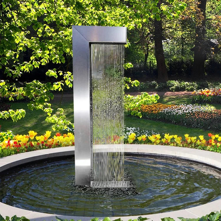 ANTNX Waterfall Fountain Outdoor Curtain  Customized Stainless Steel Water Feature Indoor Waterfall Rain Water Curtain for Garden Yard ANTNX.COM