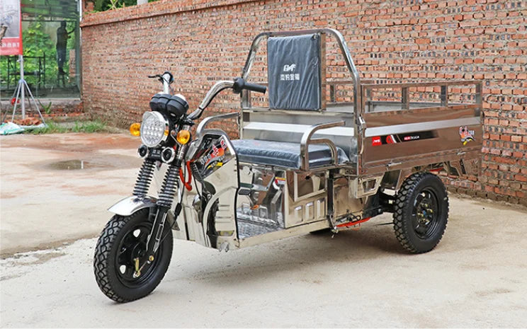 ANTNX New Electric Tricycle Large Capacity Cargo Electric Tricycle Agricultural Stainless Steel Electric Tricycle ANTNX.COM