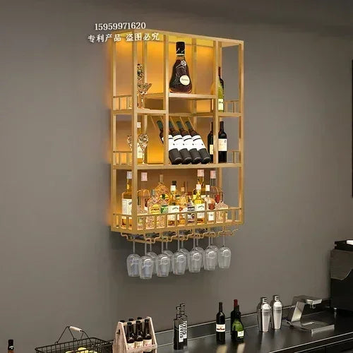 MMOOKA moderno dorado, expositor de pared de lujo, soporte grande Para Whisky, armario de tienda, muebles Para Vinos