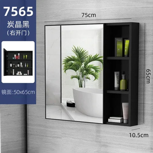 MMOOKA Nordic Wall Mounted Cabinets Mirror Storage Space Saving Aesthetic Bathroom Cabinets Makeup Shower Mobile Bagno Home Furniture