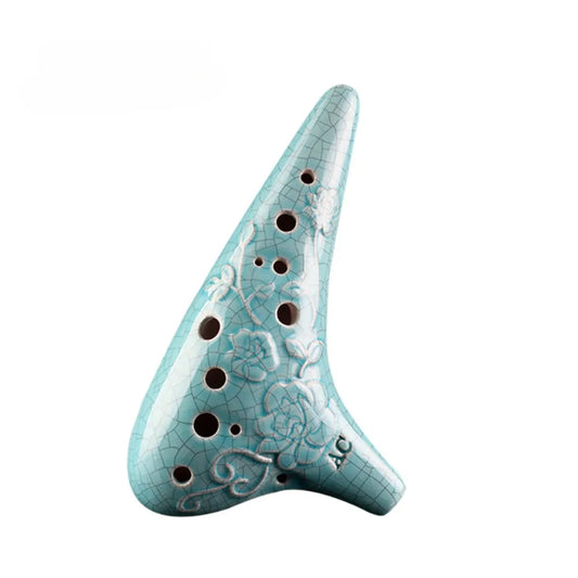 Legend Ocarina 12 Hole Alto C Tone Relief Sculpture Ceramics Ocarinas Professional Musical Instruments Offers Beginner Accessory
