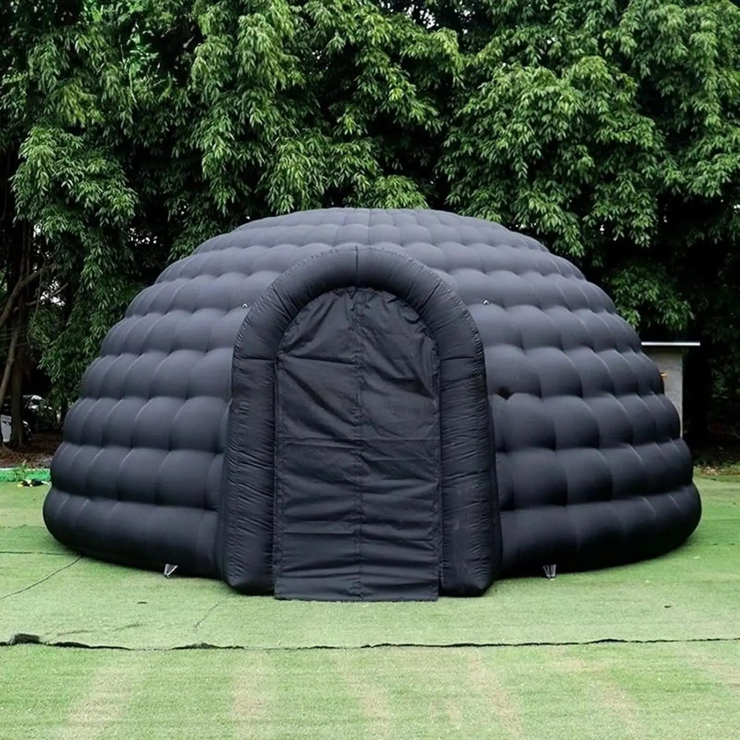 ANTNX Outdoor Portable Inflatable Igloo Dome Tent With Built-In RGB Light Black Dome House For Club Party Wedding Event Decoration ANTNX.COM