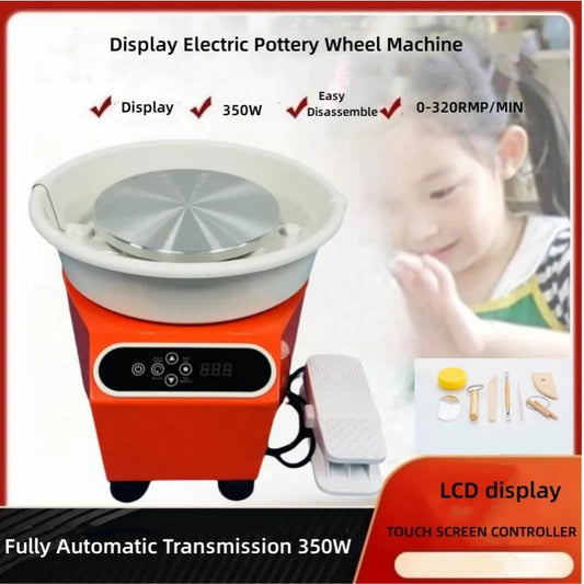 MMOOKA MMOOKA LCD Touch Display Electric Pottery Wheel Ceramic Forming Machine Clay Wheel 350W DIY Clay Sculpting for Beginners Art CraftMMOOKA.COM