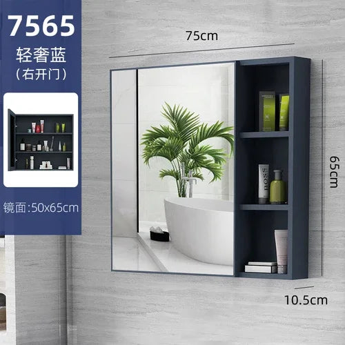 MMOOKA Nordic Wall Mounted Cabinets Mirror Storage Space Saving Aesthetic Bathroom Cabinets Makeup Shower Mobile Bagno Home Furniture