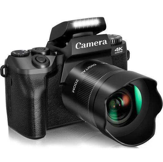 MMOOKA 2025 16X Zoom 64MP DSLR HD WIFI Cameras 4.0 Touchscreen 4K Digital for Tiktok Photography Video Live Streaming Vlogging