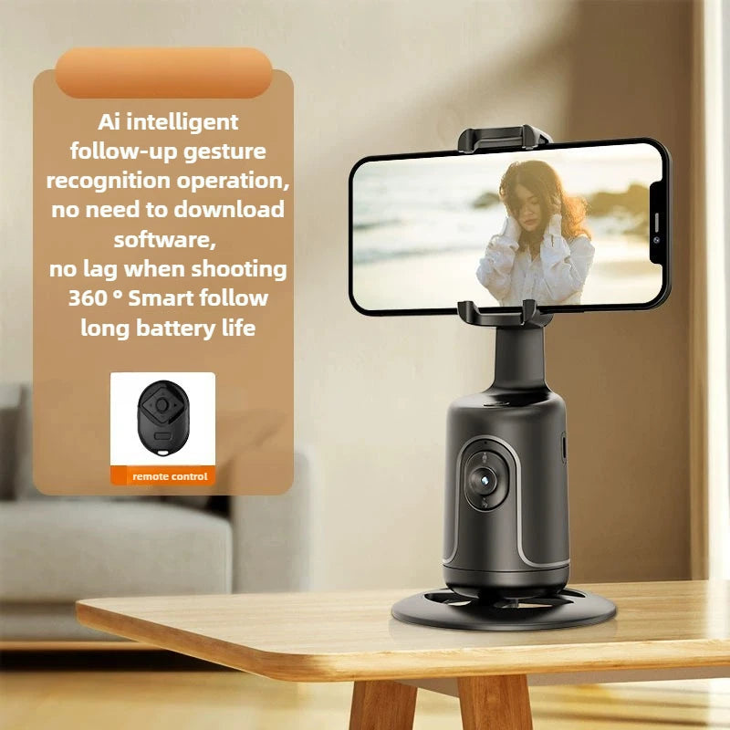 MMOOKA 360 Rotation Handheld Gimbal Following Shooting Mode Anti Shake Video Record Stabilizer For Smartphone Handheld Gimbals Holder