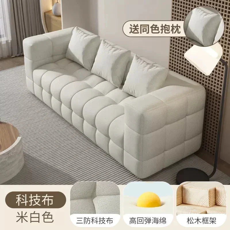 MMOOKA Kids Nordic Puff Living Room Sofa Modern Bedroom Loveseat Living Room Sofa European Oturma Odası Kanepeleri Furniture ZY50SF