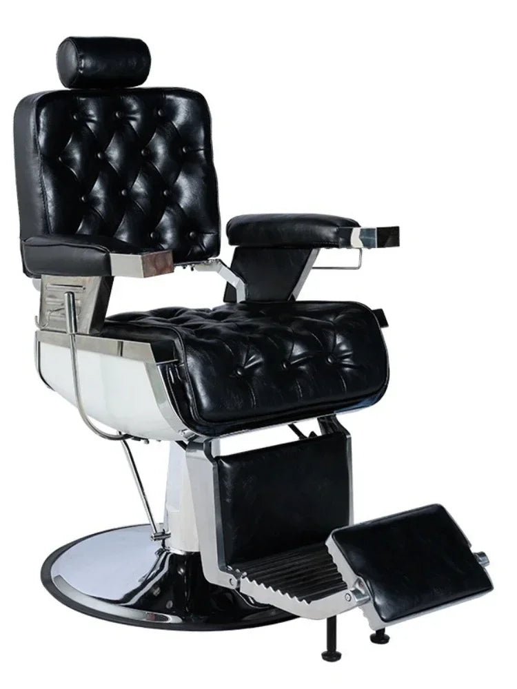 MMOOKA High-end Retro Men's Oil Head Barber Chair Can Be Put Down and Shaving Special Cutting Lifting Hair  Equipment  Furniture