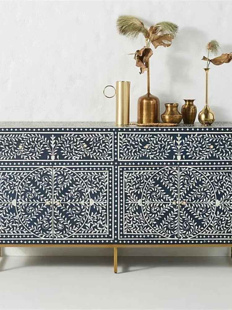 MMOOKA Hand Painted Entrance Cabinet Modern Minimalist Living Room Side Cabinet Fashion Storage Decoration Cabinet