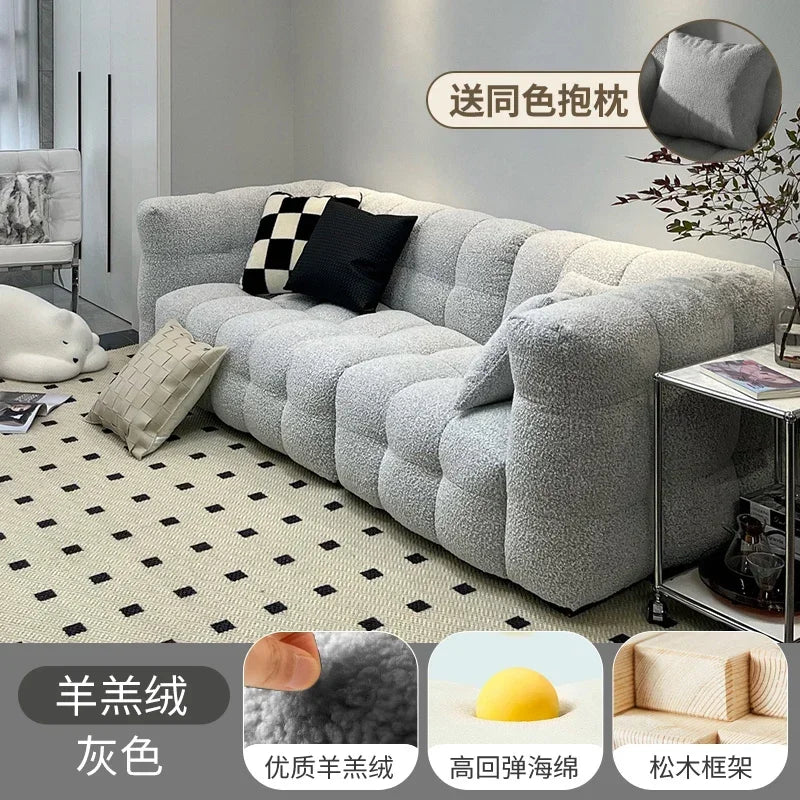 MMOOKA Kids Nordic Puff Living Room Sofa Modern Bedroom Loveseat Living Room Sofa European Oturma Odası Kanepeleri Furniture ZY50SF