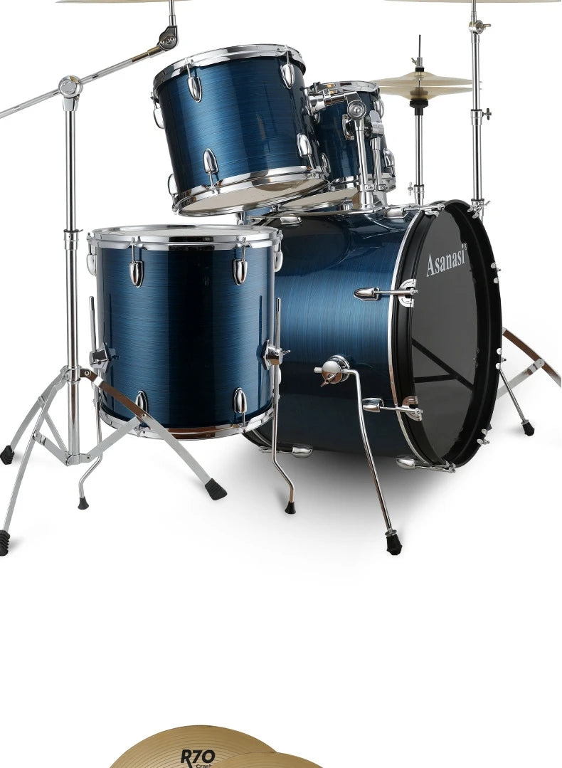 Factory OEM drum kit percussion instrument 5 drums 2 cymbals kid adult acoustic drum set