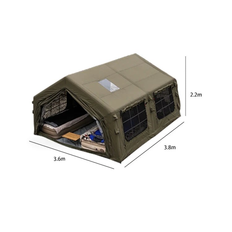 ANTNX Camping Inflatable Tent,3.6x3.8x2.2M One Room,Waterproof and UV Resistant,Outdoor Tent Suitable for Camping,Quick Auto Open ANTNX.COM