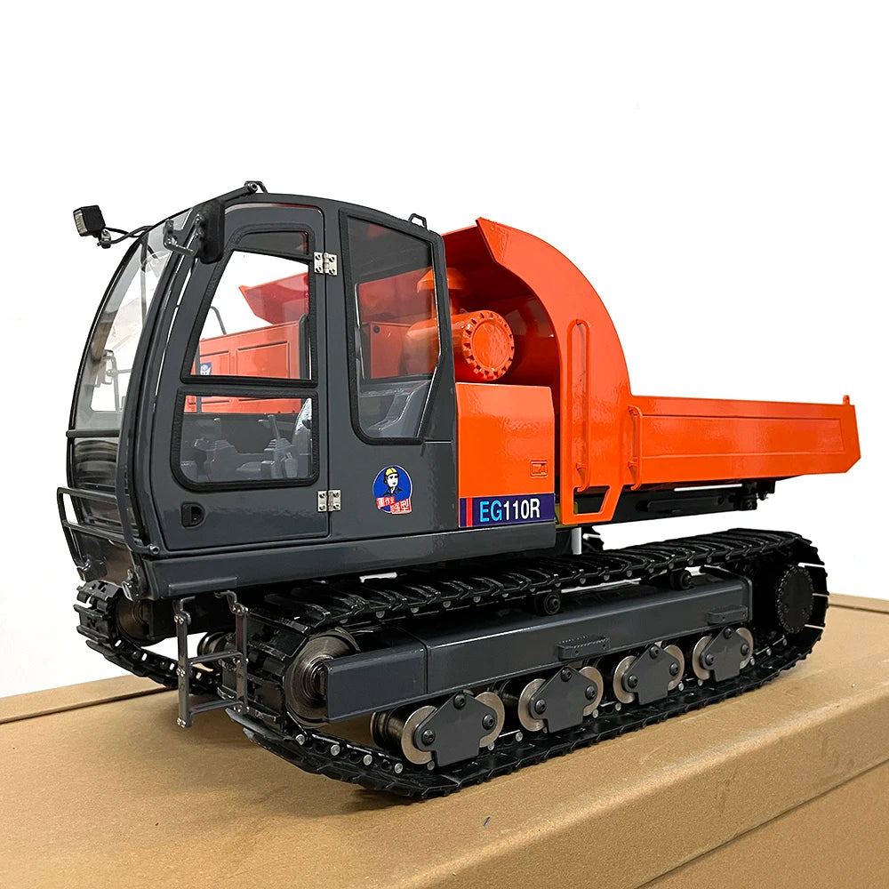 ANTNX EG110R 1/12 Hydraulic RC Dump Truck Metal Tracked Truck Transporter RTR with Light System Boy RC Car Model Toy ANTNX.COM
