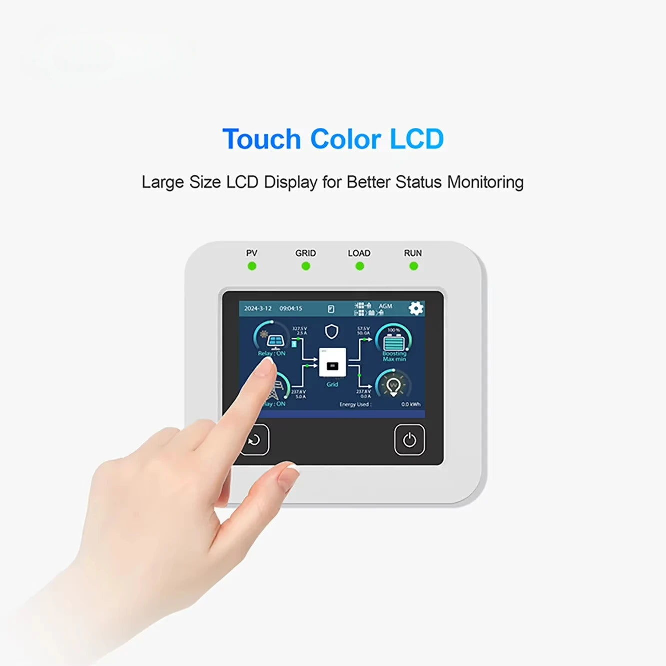 ANTNX Solar Power Inverter On Off Grid Hybrid Parallel Inverter Dual Pure Sine Wave Output 3.5KW 5.5KW For Home Appliance ANTNX.COM