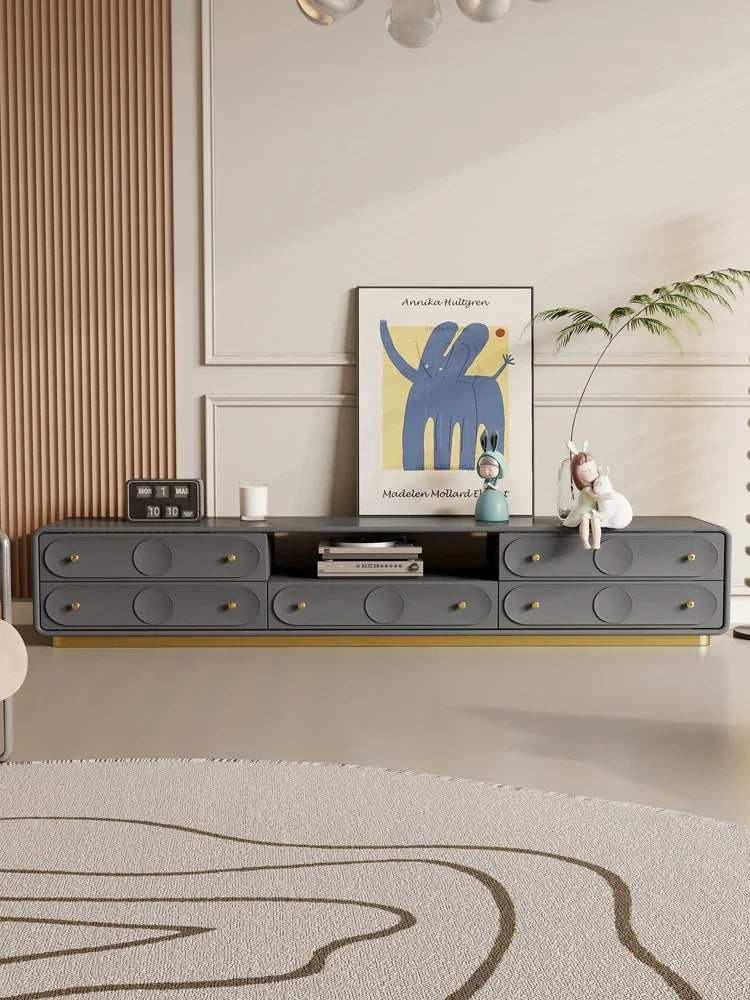 MMOOKA French Cream Style Solid Wood Living Room Combination Furniture Bedroom Modern Minimalist Floor Cabinet Chest of Drawers