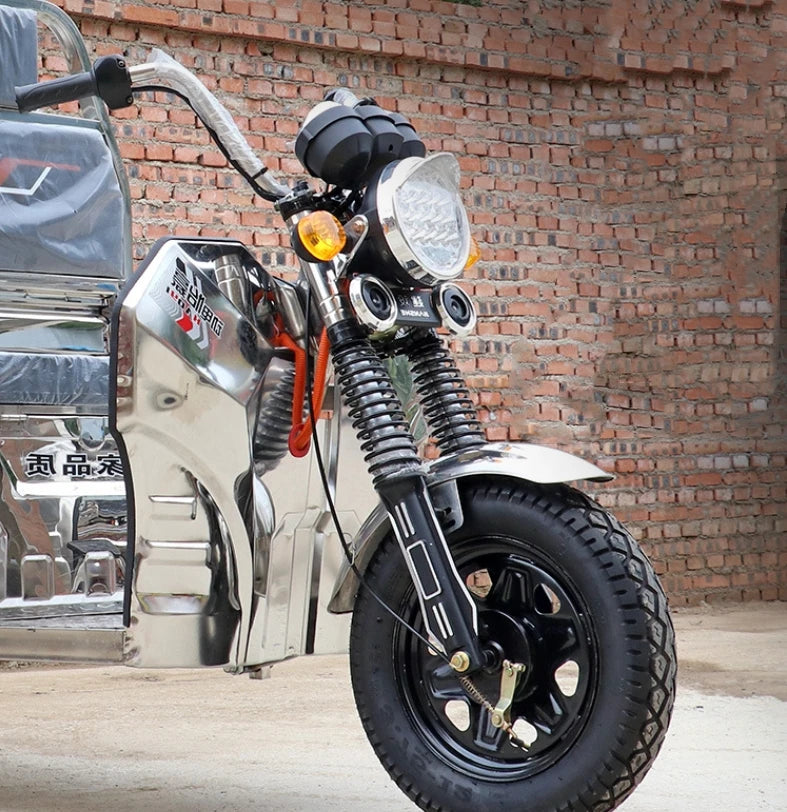 ANTNX New Electric Tricycle Large Capacity Cargo Electric Tricycle Agricultural Stainless Steel Electric Tricycle ANTNX.COM