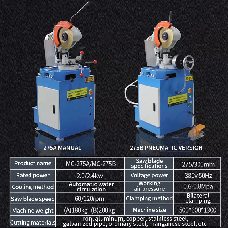 ANTNX Mc-315B Hot Sale Electric Hydraulic Semi-Automatic Pipe Cutting Machine Steel Pipe Cutter Heavy Duty Table Circular Saw Machine ANTNX.COM