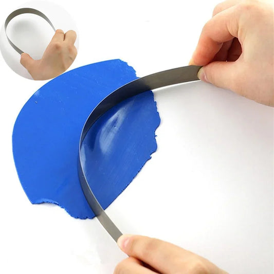 MMOOKA MMOOKA DIY Pottery Flexible Stainless Steel Clay Polymer Clay Cutter Blade Ceramic Tools Modeling Fabric Art Handmade Sculpting SlicerMMOOKA.COM
