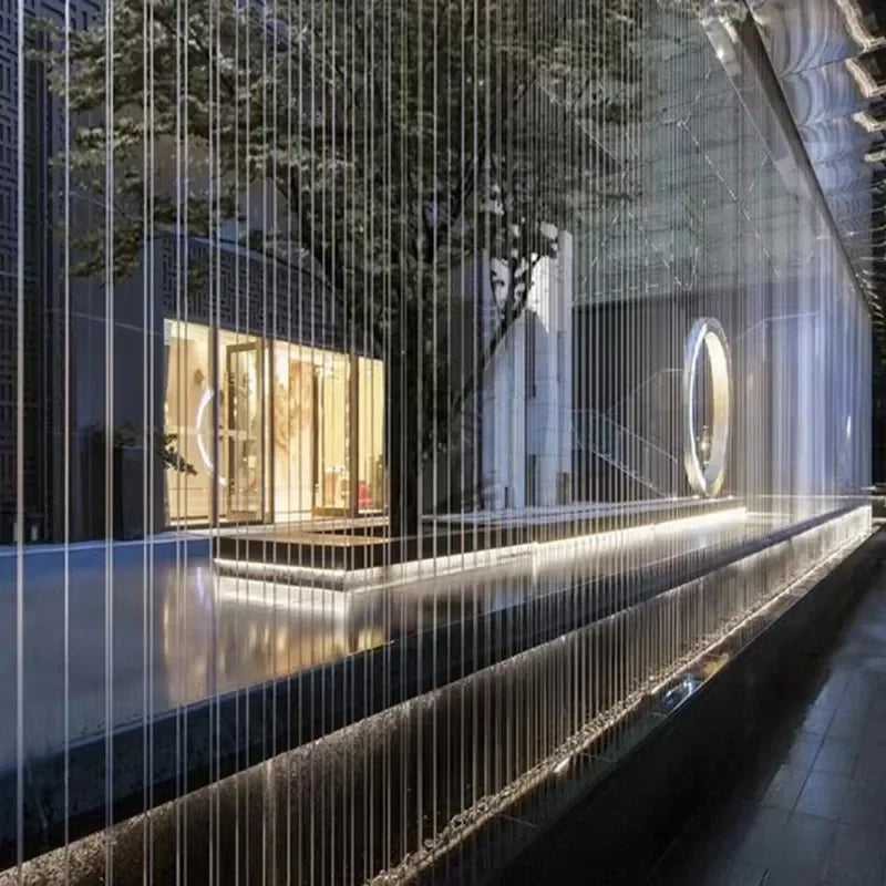 ANTNX DC Water Curtain Flow Waterfall, Waterfall Fountain Equipment, Waterfall Landscape, Garden Water Feature Wall ANTNX.COM