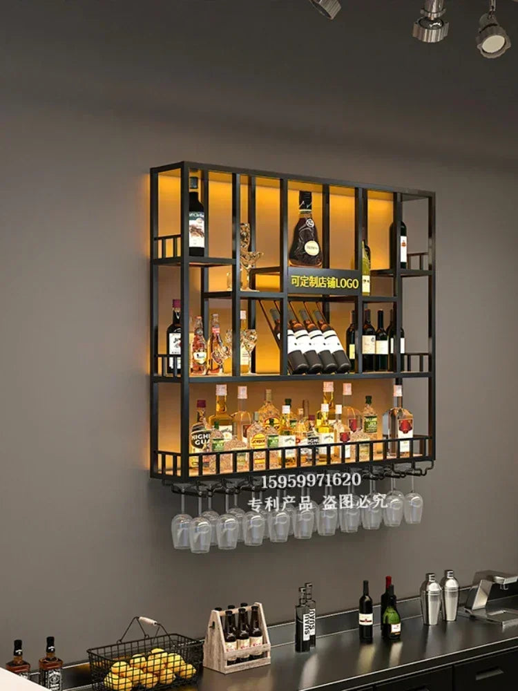 MMOOKA moderno dorado, expositor de pared de lujo, soporte grande Para Whisky, armario de tienda, muebles Para Vinos
