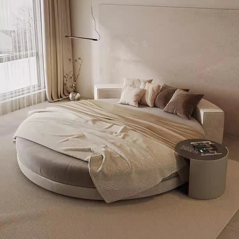 ANTNX Organizer Ltalian Bed Frame Double Modern Cheap Aesthetics Minimalist Bed European Safe Design Wood Cama Casal Home Furniture ANTNX.COM