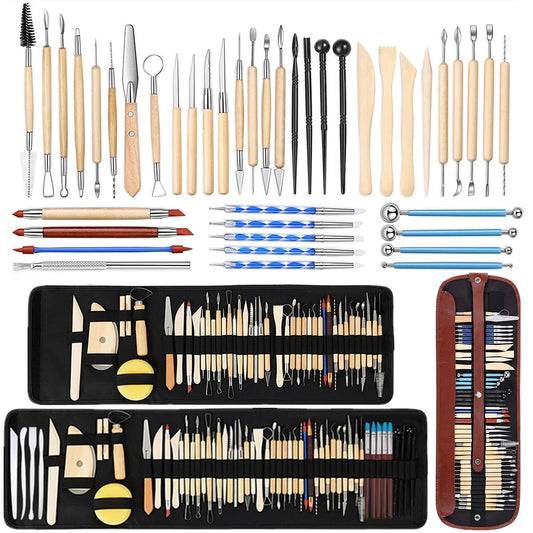 MMOOKA MMOOKA 8-61Pcs Pottery Clay Sculpting Tools, Ceramic Carving Kit Crafts Cake Ceramics Clay Sculpting Carving Pottery Modeling Tool SetMMOOKA.COM