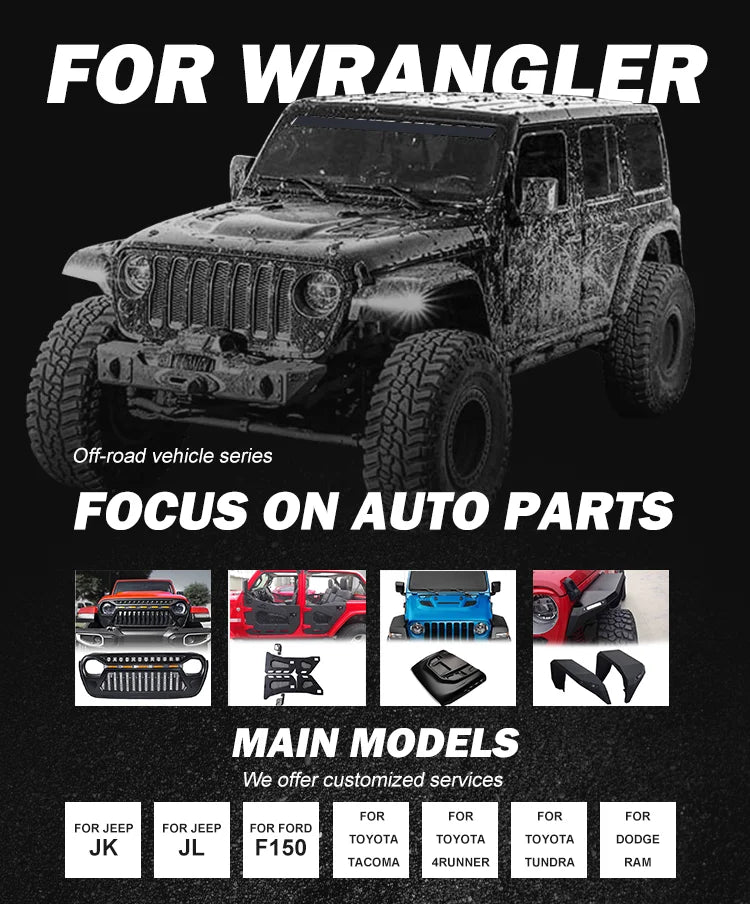 Spedking 2018 JL Car Offroad 4x4 Auto Accessories fender flares for JEEP WRANGLER