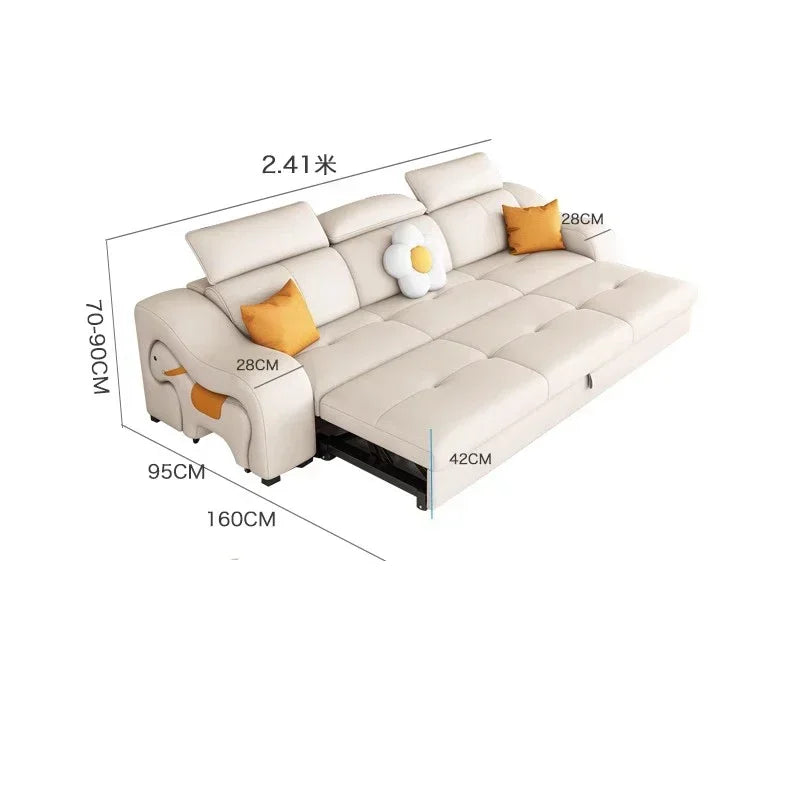 MMOOKA Sofá Modular individual para sala de estar, mueble plegable para jardín, oficina, Convertible, HDH