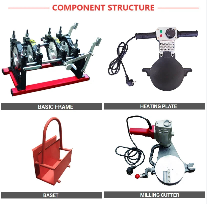 ANTNX Polyfusion 63-160mm Manual Hand Screw Butt Fusion Welding Machine Hdpe Pipe Plastic Welders Thermofusion Welding Machine ANTNX.COM